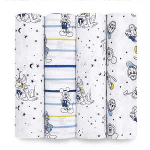 Recién nacido con estampado elegante bebé Swaddle recién nacido 120x120cm dibujos animados Animal estampado dormir manta conjunto para niños regalo manta ligera - Product Image 1
