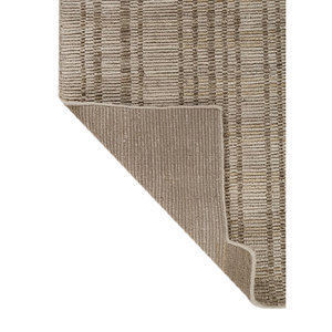 Alfombra de Lana Tejida a Mano Contour Gold, Diseño Oriental a Rayas, Estilo Boho, para Dormitorio de Adolescentes, Sala de Estar, Hecha a Mano, Hwl-448 - Product Image 5