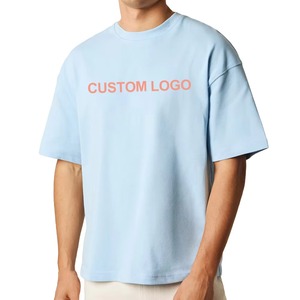 T-shirts pour hommes surdimensionnés de haute qualité personnalisés, t-shirts à épaules tombantes en tissu lourd, impression d'écran de logo personnalisé, t-shirt pour hommes 2026 - Product Image 1