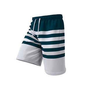 Pantalones cortos deportivos personalizados de alta calidad para hombre, diseño de rayas de algodón, transpirables de verano con bolsillo, OEM, ODM, cordón, nuevo estilo corto - Product Image 5