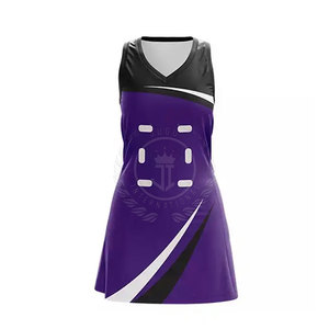 Venta Directa de Fábrica, Uniforme de Netball de Manga Corta para Mujeres Adultas, 100% Poliéster, Ligero, de Secado Rápido, Transpirable, Personalizado - Product Image 2