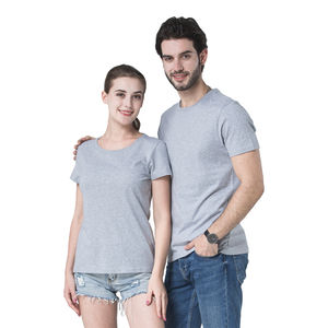 Vente directe 170GSM Logo Tshirt personnalisé à manches courtes col rond T-shirt décontracté sans nom surdimensionné blanc solide T-shirt pour hommes - Product Image 2