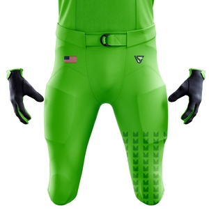 Uniforme de fútbol americano verde de alta calidad para hombres, pantalones de Jersey de equipo personalizados, aparejos transpirables, sarga, ropa deportiva personalizada - Product Image 5