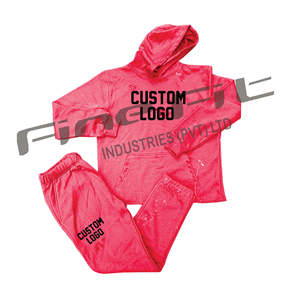 Ensemble de pantalons de survêtement évasés à capuche avec logo personnalisé pour hommes Survêtement de jogging de gymnastique solide brodé Sports d'hiver respirants-Personnalisé - Product Image 5