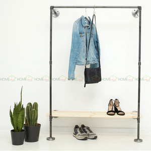 Perchero de Acero Inoxidable de un Solo Nivel para Ropa, Organizador de Armario GQA68026 120x30x180cm - Product Image 1
