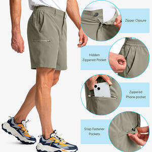 Pantalones cortos deportivos transpirables de secado rápido para hombre con logotipo personalizado, pantalones cortos de gimnasio, pantalones cortos de entrenamiento con cordón para hombre - Product Image 6