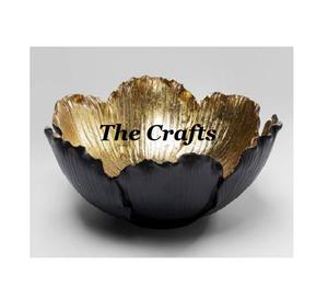 Cuenco para servir dulces de la mejor calidad en cuenco de aluminio dorado y chocolate negro para uso en vajilla de hotel en casa - Product Image 1