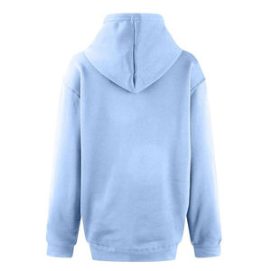 Conjunto de Sudadera con capucha de gran tamaño de lana de invierno para mujer, Sudadera corta con logotipo frontal y cuello con capucha - Product Image 3