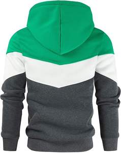 Sweat à capuche en polaire pour homme, poids lourd, position du logo personnalisé sur le devant, 100% coton, coupe classique, coupe-vent, respirant, OEM - Product Image 6