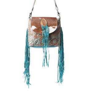 Nuevo Bolso Western de Cuero Genuino en Tendencia, Hecho a Mano, Estilo Boho, Diseño Vintage de Lujo para Mujer - Product Image 1