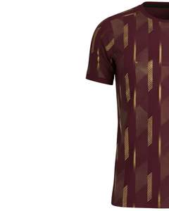 Camiseta Deportiva de Cuello Redondo para Hombre, Color Granate Dorado, Poliéster Estampado, Secado Rápido, Transpirable, Logotipo Personalizado, Jersey de Entrenamiento, OEM, Venta al por Mayor - Product Image 3