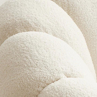 Ensemble de canapé en velours en forme de citrouille confortable Accent nordique Teddy tissu bois adapté aux enfants pour salon salle à manger hôtel école cuisine utilisation