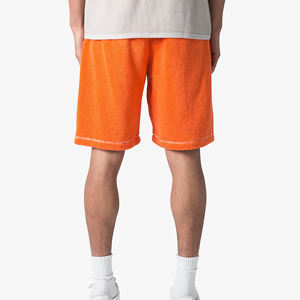 Ropa informal de alta calidad 100% algodón Polar Fleece Heavyweight Shorts con costuras en contraste Pantalones cortos holgados transpirables para hombres - Product Image 5