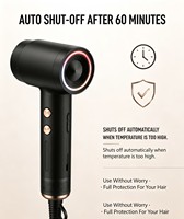 Sèche-cheveux professionnel haute vitesse 110000 tr/min Moteur BLDC sans balais 1400W Protection thermique ionique négative Concentrateur magnétique