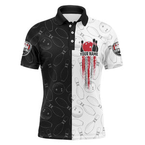 Polo de bowling pour homme, de haute qualité, imprimé par sublimation personnalisée, imperméable, à séchage rapide, confortable, élégant, tricoté, classique, pour équipe - Product Image 5