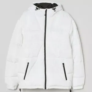 Veste d'hiver en toile à col montant pour homme, surdimensionnée, pour l'extérieur, avec logo personnalisé OEM, vente en gros - Product Image 5