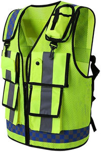 High Visibility Security Vests Custom logo <b>Reflective</b> Jacket High Quality <b>Material</b> Anti Shirk Comfortable Safety Vest Foe Men - Product Image 5
