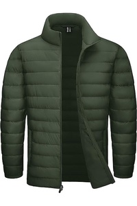 Men Women Puffer Jacket Winter <b>Coat</b> Lightweight Warm Quilted Outerwear Casual Fashion Stand Collar Canvas Trendy Outdoor Top - Product Image 2