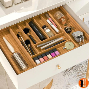 Organizador de Cucharas Deslizante de Bambú Ecológico, 5-7 Compartimentos, 30x34cm, con Clips para Ollas y Reposacucharas - Product Image 6