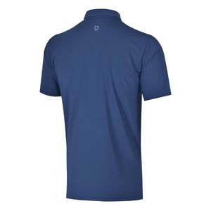 Chemise à manches courtes pour homme Handee Golf, col polo, couleur marine, blocs de couleur, séchage rapide, impression par transfert par sublimation, 100% polyester tricoté - Product Image 2
