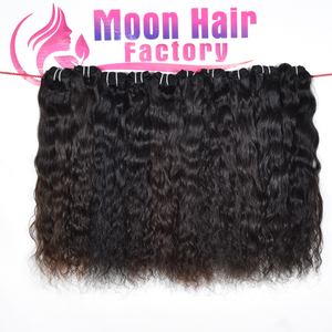 100% producto Original cutícula alineada aspecto natural crudo indio templo paquetes de cabello humano ondulado dibujado suave sedoso para la venta por Export - Product Image 3