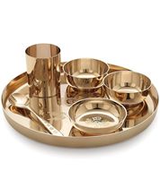 Service de table en cuivre Kansa pour hôtel et restaurant, incrustation dorée, classique, moderne, durable, écologique, réutilisable, passe au lave-vaisselle
