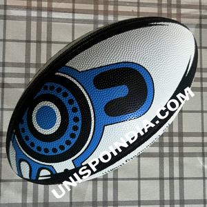 Mini Rugby Ball (21cm) 20 cm Mini Rugby Ball Fully Hand Sewn Fitted with Latex Bladder - Product Image 2