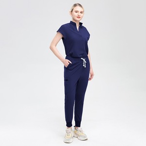 Venta al por mayor OEM Unisex Enfermería Scrub transpirable suave rayón tela de alta calidad de estilo personalizado Logo Anti-Pilling conjunto de secado rápido - Product Image 4