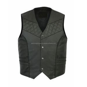 2021 nouveau chaud hommes mince en cuir gilet veste haute qualité tissu décontracté motard Hip Hop Style avec Logo personnalisé col montant hiver - Product Image 2
