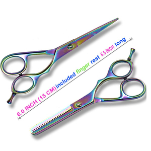 Tijeras profesionales de hoja recta de acero inoxidable 2025 para cortar el cabello, herramienta de adelgazamiento para el cuidado de la belleza - Product Image 6