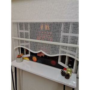 Luxury Dual Layer Sunscreen Sheer Roller Blind Home Window <b>Curtains</b> & Valances for Enhanced Light Filtering & <b>Privacy</b> - Product Image 4