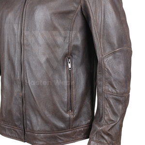 Best Design Color Men <b>Genuine</b> Leather Jacket For Custom High Quality Men Wholesale Leather Jacket For Unisex - Product Image 6