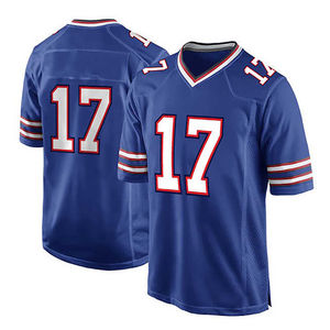 Servicio OEM, Jersey de Fútbol Americano Azul Estilo Urbano, Personalizado con Nombre y Número del Equipo, 100% Poliéster, Transpirable, de Secado Rápido - Product Image 5