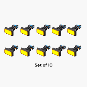 Ensemble de boutons poussoirs rectangulaires pour borne d'arcade avec éclairage LED et micro-interrupteur (10 pièces) – Livraison gratuite pour accessoires de machines de divertissement - Product Image 4