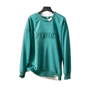 เสื้อสเวตเชิ้ตผู้ชายแบบหนาพิเศษ 400 500 กรัม ผ้าโพลีเอสเตอร์/คอตตอน ทรงโอเวอร์ไซส์  ปักลายนูน 3 มิติ  โลโก้สั่งทำตามเทรนด์ สำหรับฤดูหนาว - Product Image 1