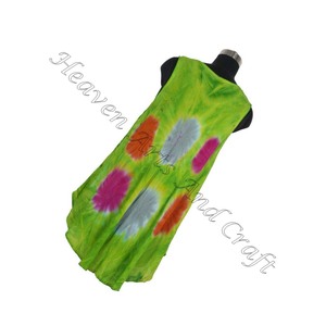 Bohème Beach Wear rayonne robe été plage porter indien rayonne Sari dames mode Maxi rayonne robe attrayante cravate teinture longue ouverte - Product Image 6