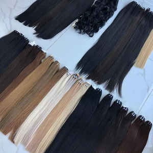 Minh Khang Vietnam ofrece 100% paquetes de trama de piel humana de lujo Color negro Natural recto 30 pulgadas máquina doble mejor precio - Product Image 1