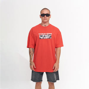 Mode d'été pour hommes, pur 100% coton, rue, ample, grand T-Shirt blanc avec logo personnalisé, grande taille, t-shirts pour hommes de grande taille - Product Image 1