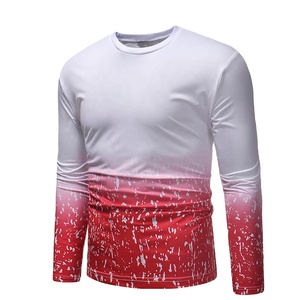 T-shirts d'été à manches longues décontractés pour hommes haute qualité coupe ajustée pour hommes chemise à manches longues avec impression de logo personnalisé - Product Image 4