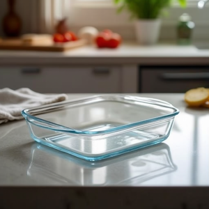 Bandeja para Hornear de Vidrio Templado Transparente, 39x23cm, Cuadrada, Juego de Utensilios para Hornear para Uso Doméstico en la Cocina, 249BC00 1646 - Product Image 3