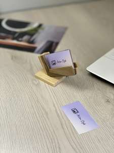 Porte-cartes en bois naturel, léger et fin, pour cartes bancaires et cartes de visite - Product Image 6
