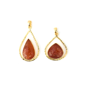 Colgante y abalorio de plata de ley 925 Sunstone Shape - Product Image 1