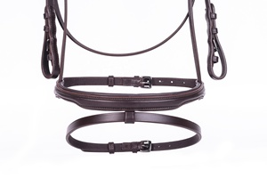 Brida de diseño anatómico acolchada de gel cómoda y duradera Artículos de talabartería de cuero italiano para montar a caballo Fabricado EN LA India - Product Image 4