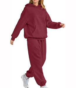 Chándal personalizado de calidad para mujer, Jogger y sudadera con capucha de 2 piezas, chándal pesado recién llegado, trajes al por mayor para hombres y mujeres - Product Image 5