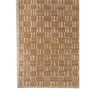 พรมปูพื้นทรงสี่เหลี่ยมผืนผ้าลายทางสีเบจน้ำตาล รุ่น Nomadic Threads PDJT-729 ทำจากปอกระเจาทอแบบเรียบ สำหรับตกแต่งบ้าน ห้องนั่งเล่น และทางเดิน - Product Image 4