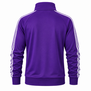Conjunto Deportivo Personalizado Color Morado, Ropa Deportiva Transpirable, Chaqueta Ligera con Cierre y Pantalones Jogger - Product Image 4