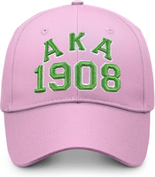 Regalos para Hermandades, Gorra de Béisbol Bordada con la Logomarca de la Hermandad, en Rosa y Verde, para Mujer, Ajustable, de Algodón