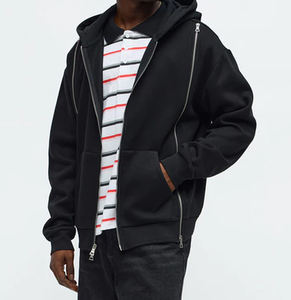 New Fashion Oversized <b>Hoodie</b> Custom 100% Cotton Acid Wash Oversized <b>Hoodie</b> French Terry Loose Zip High Quality Rhinestone <b>Hoodie</b> - Product Image 5