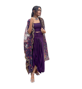 Lehnga choli ชุดเจ้าสาวสำหรับงานแต่งงานปาร์ตี้ชุดเจ้าสาวดีไซน์2023อินเดียซื้อจากผู้ผลิตอินเดีย - Product Image 1