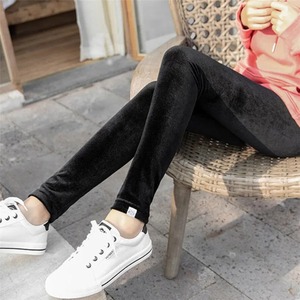 Women's Custom Logo 100% Cotton Gym <b>Legging</b> Mid-Waist Full Length Casual <b>Knitted</b> Style Yoga Tights Breathable Anti-Bacterial - Product Image 3